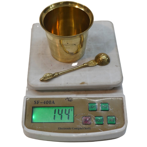 Brass Panchpatra Spoon for Pooja 144g Set 1