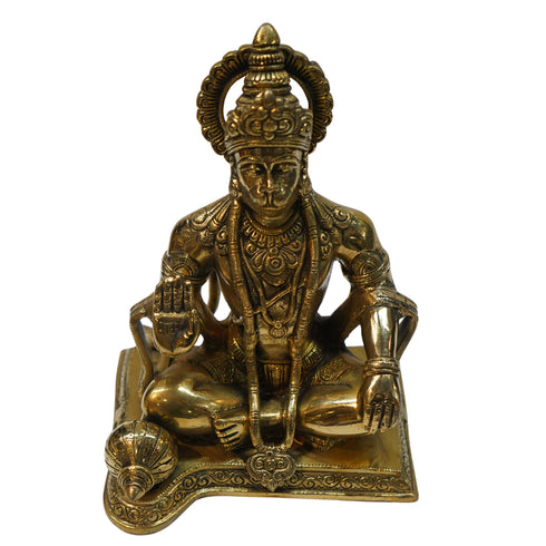 Brass Sitting Hanuman Ji Idol 4734g Set 1