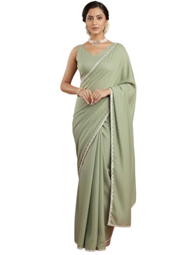 Vasthrlay Lavender Border Unstitched Saree
