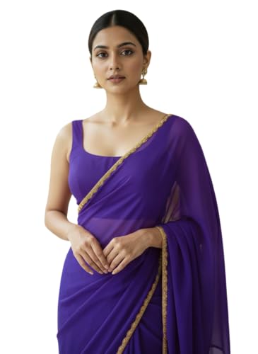 Vasthrlay Orange Decorative Unstitched Saree