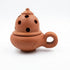 Handcrafted Clay Incense Holder with Handle & Lid - Terracotta Sambrani Stand & Dhoop Dani