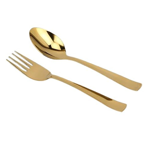 ROSTON Cutlery Set | Stainless Steel Gold Premium Spoon Set Luxury Dinning Tabelware