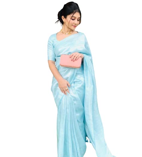Vasthrlay Blue Kanjivaram Saree