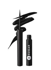Sugar Cosmetics Eye Warned You So! Double Matte Eyeliner Long Lasting Bold Pigment 01 Black Swan | Black