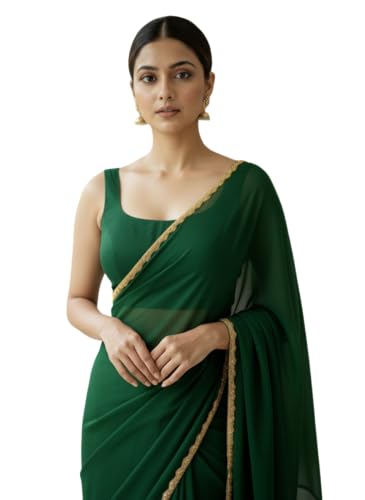 Vasthrlay Orange Decorative Unstitched Saree