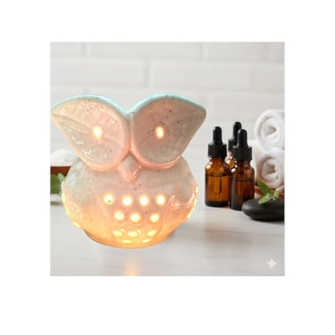 Ceramic Owl Shape Electric Essential Oil Diffuser | Perfect for Home Decor & Relaxation