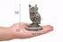 Natural Soapstone Owl Sculpture Hand Carved Jali Work Showpiece Figurine