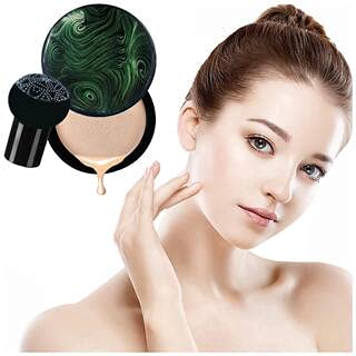TYAGEN-II Sunisa Full Coverage 3 In 1 Cc And Bb Water Proof Foundation Concealer Cream With Air Cushion Mushroom, All Skin Type (Natural)