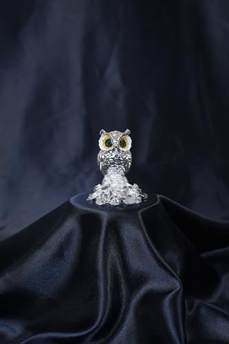 Silver Plated Owl Showpiece for Home Decor Vastu Showpiece for Home Decor