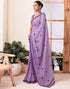 Sudathi Ready To Wear Dusty Purple Printed Chanderi Saree
