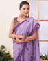 Sudathi Ready To Wear Dusty Purple Printed Chanderi Saree