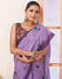 Sudathi Ready To Wear Dusty Purple Printed Chanderi Saree