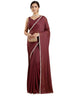Vasthrlay Pink Border Unstitched Saree