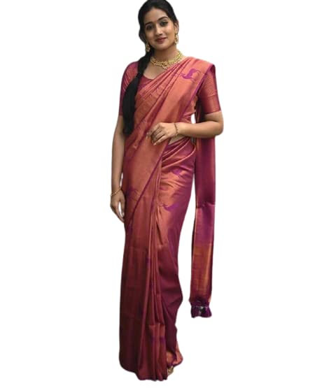 Vasthrlay Purple Banarasi Saree