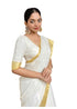 Vasthrlay White Unstitched Saree