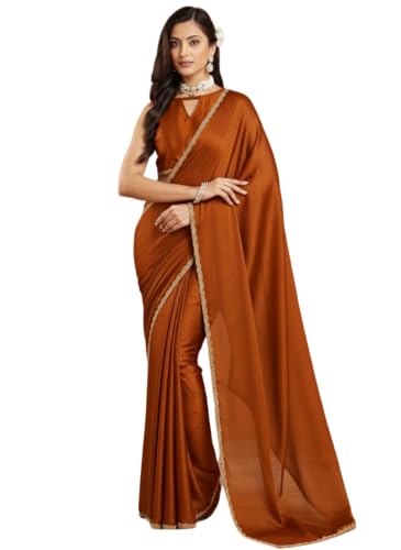 Vasthrlay Orange Decorative Unstitched Saree