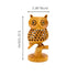 Elegant Owl Sculpture Lifelike Carving with Intricate Feather Patterns Decorative Showpiece