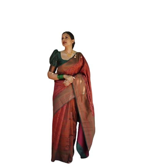 Vasthrlay Maroon Kanjivaram Saree