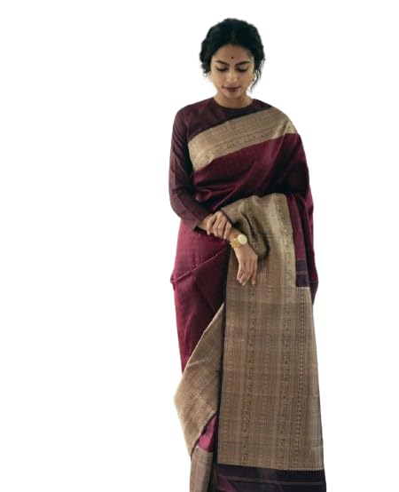 Vasthrlay Maroon Kanjivaram Saree