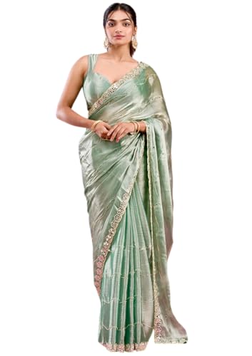 Vasthrlay Green Embroidery Saree