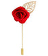 Red Rose Lapel Pin Men Brooch Boutonniere Tuxedo Pin