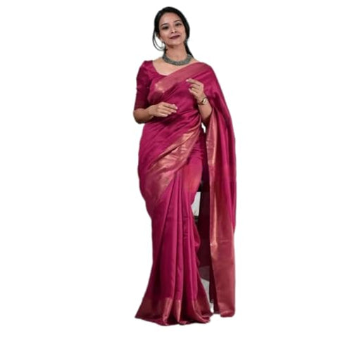 Vasthrlay Handwoven Border Unstitched Saree