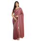 Vasthrlay Pink Border Unstitched Saree