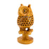 Elegant Owl Sculpture Lifelike Carving with Intricate Feather Patterns Decorative Showpiece