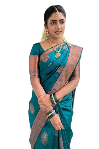 Vasthrlay Banarasi Kanjivaram Kanchipuram Shiv 1 Saree With Blouse Piece