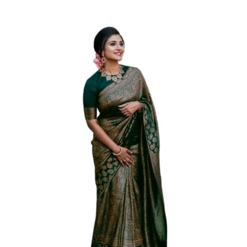 Vasthrlay Banarasi Unstitched Saree