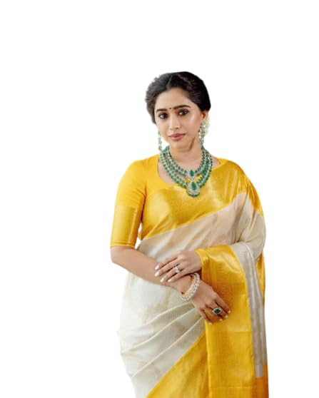 Vasthrlay Yellow Kanjivaram Saree