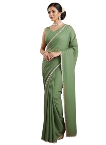 Vasthrlay Maroon Georgette Border Unstitched Saree