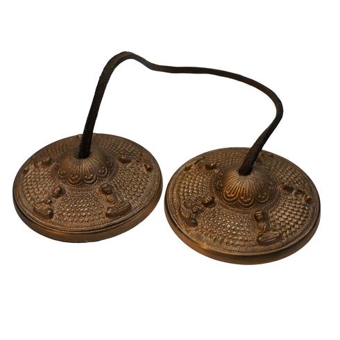Copper Manjeera For Temple & Kirtan 523g Set 1