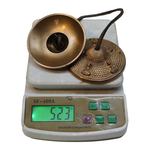 Copper Manjeera For Temple & Kirtan 523g Set 1