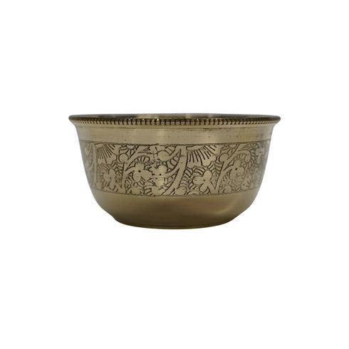 Brass Floral Etching Bowl 209g