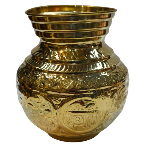 Brass OM Lota Kalash for Puja 565g Set 1