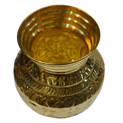 Brass OM Lota Kalash for Puja 565g Set 1