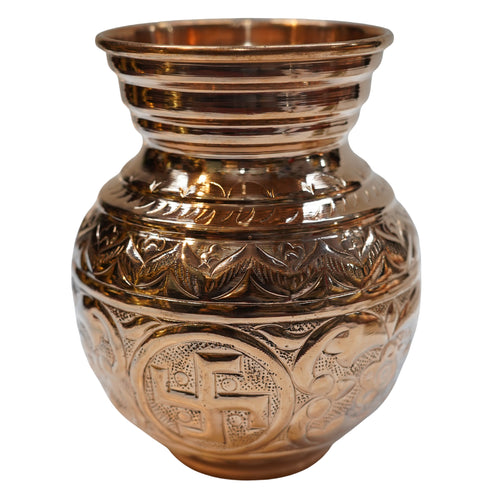 Copper OM Lota Kalash for Puja 380g Set 1