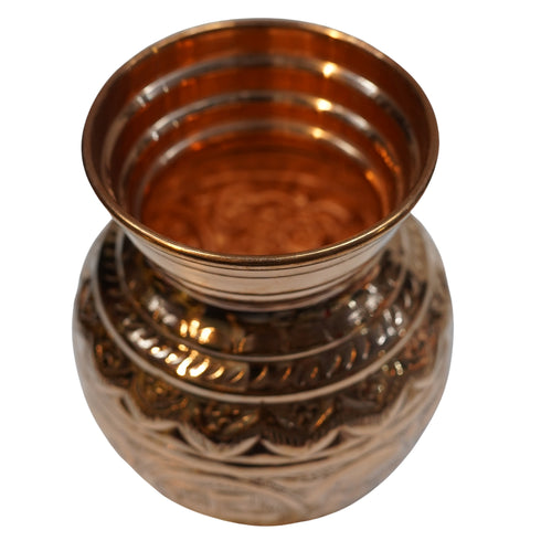 Copper OM Lota Kalash for Puja 380g Set 1