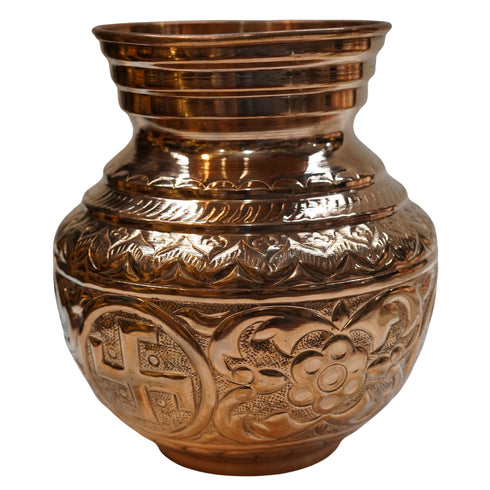 Copper OM Lota Kalash for Pooja 689g Set 1
