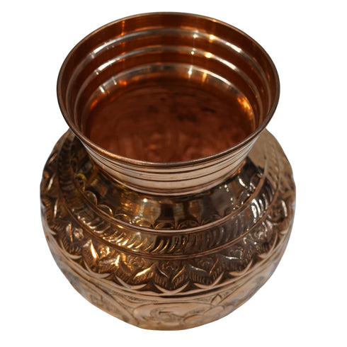 Copper OM Lota Kalash for Pooja 689g Set 1
