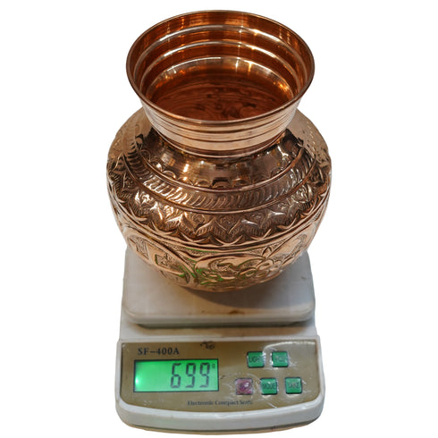 Copper OM Lota Kalash for Pooja 689g Set 1