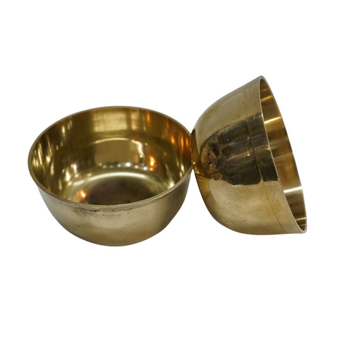 Brass Dining Bowl Traditional Pital Ki Katori 258g (Pack of 2)