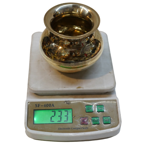 Traditional Brass Lota Kalash 233g Set 1