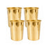 Pure Brass Plain Water Drinking Glass | Pack of 4