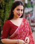 Sudathi Red Printed Georgette Saree
