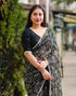 Sudathi Black Printed Georgette Saree