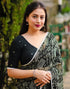 Sudathi Black Printed Georgette Saree