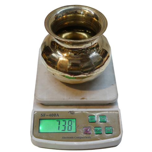 Traditional Brass Lota Kalash 738g Set 1