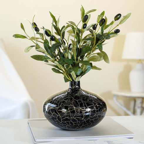 Behoma Crackle Vase – Black